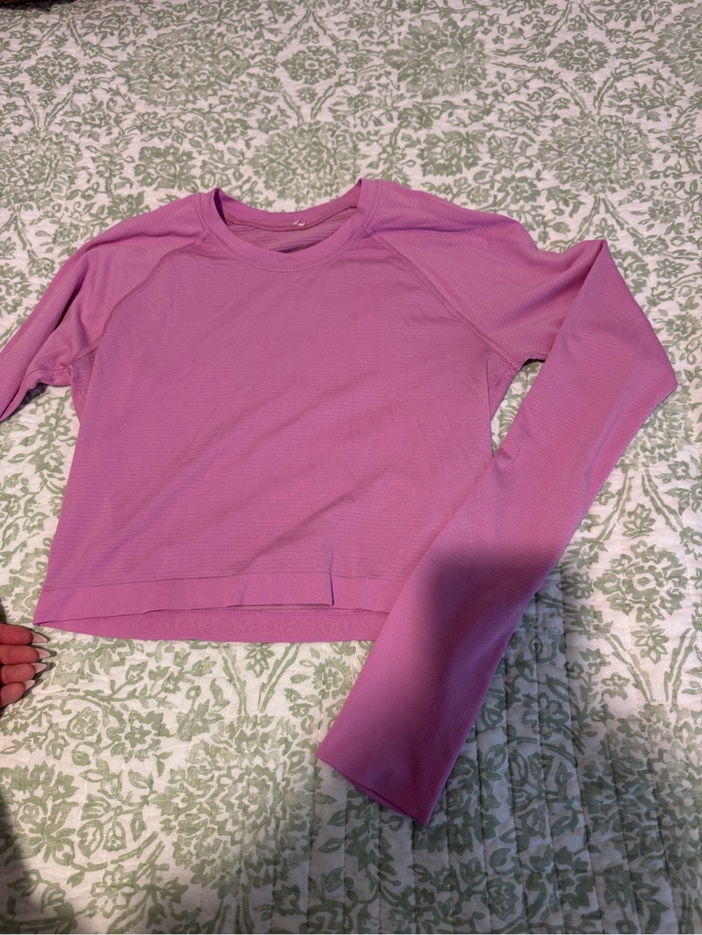 lululemon athletica Pink Long-Sleeve Crewneck Top